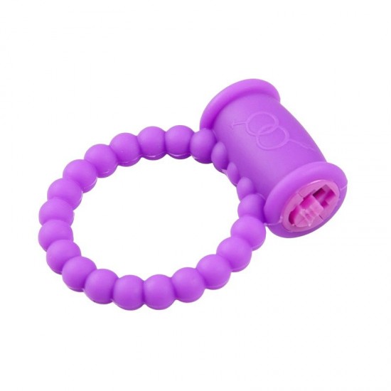  Penix Güçlü Titreşimli Boğumlu 3.5cm Penis Halkası - Mor