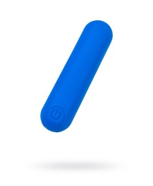 10 Hızlı USB Şarjlı 8cm Mavi Silikon Mini Mermi Vibratör